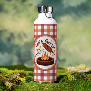 Let’s Get Lit Firepit – Cute Marshmallow & Hot Dog Water Bottle