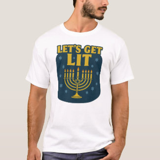 Let’s Get Lit Hanukkah T-Shirt