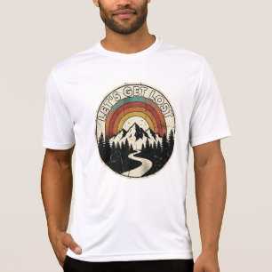Let’s Get Lost Retro Mountain Adventure Outdoor T-Shirt