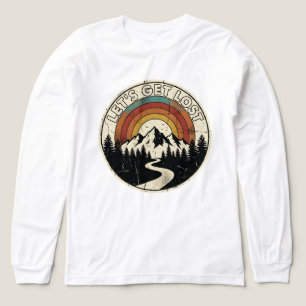Let’s Get Lost Retro Mountain Adventure Outdoor Tri-Blend Shirt