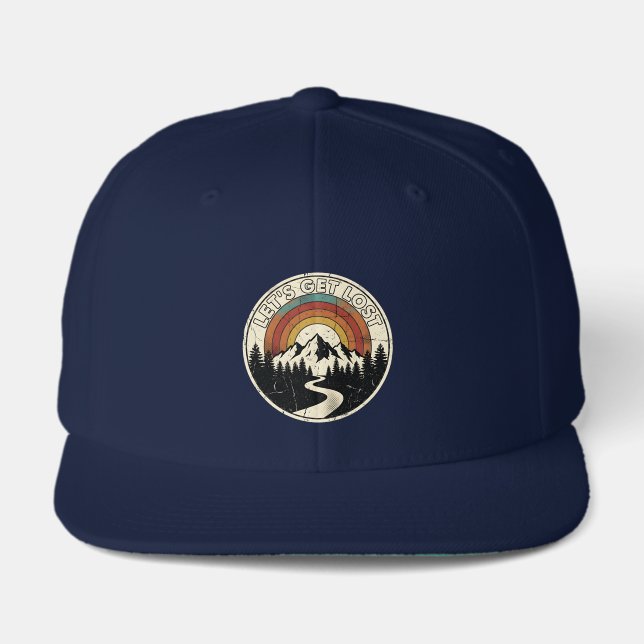 Let’s Get Lost Retro Mountain Adventure Outdoor Visor (Front)