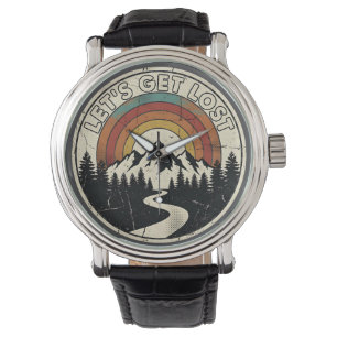 Let’s Get Lost Retro Mountain Adventure Outdoor Watch