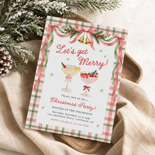 Let’s Get Merry Christmas Cocktail Party Invitation