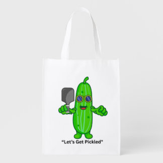 Let’s Get Pickled | Funny Pickleball Player Gift  Grocery Bag