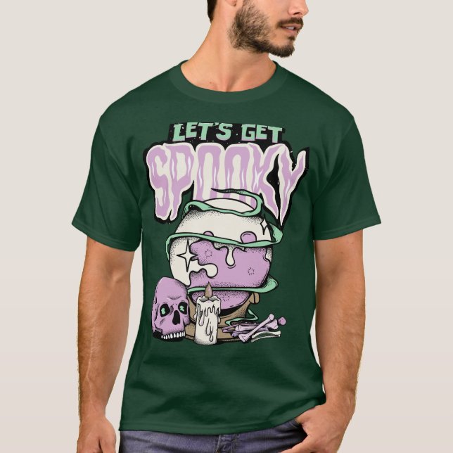 "Let’s Get Spooky" Halloween Graphic T-Shirt – Bol (Front)