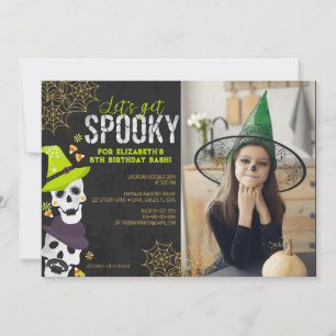 Let’s Get Spooky Halloween Photo Birthday Invite