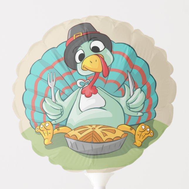 Let’s Get Stuffed Thanksgiving Holiday Turkey Balloon (Front)