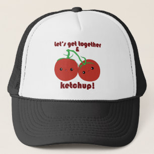 Let’s Get Together and Ketchup! Kawaii Tomatoes Trucker Hat