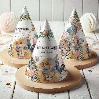 Let’s Get Wild Party Animal Birthday Hat