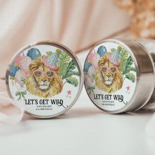 Let’s Get Wild Party Animal Birthday Sticker