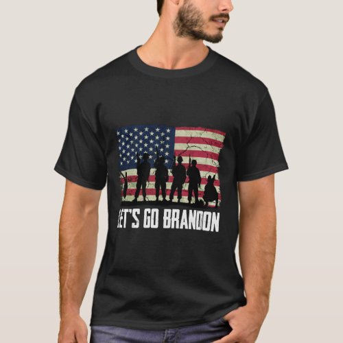 Letâs Go Brandon American  veterans vintage  T_Shirt