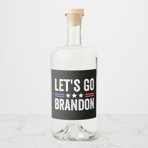LETâS GO BRANDON Cardinal Liquor Bottle Label