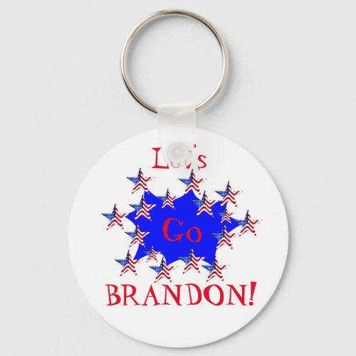 Lets Go BRANDON  CBDOilPrincess  Button Keychain