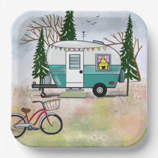 Let’s Go Camping Paper Plate
