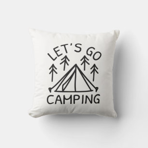 Let’s Go Camping Throw Pillow