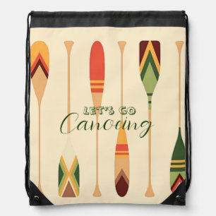 Let’s Go Canoeing Drawstring Bag