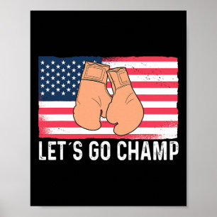 Let´s Go Champ Kickboxing Boxing Sports Fighter Poster