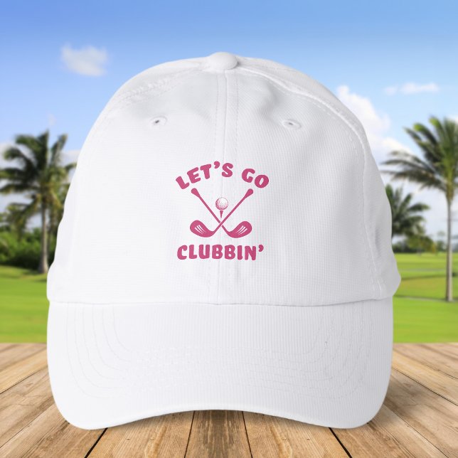 Let’s Go Clubbin’ Magenta Pink Golf Performance Cap (Creator Uploaded)