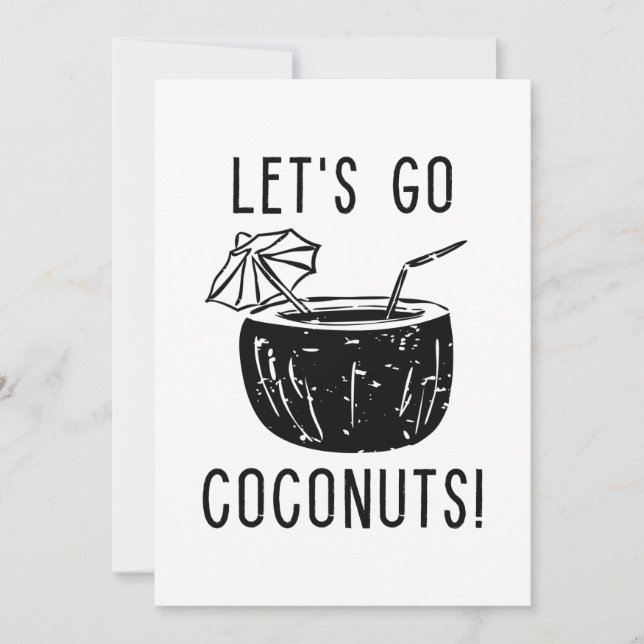 Let’s Go Coconuts Thank You Card (Front)