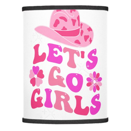 Let_s Go Cowgirl Girls Hat Country Valentine Bride Lamp Shade