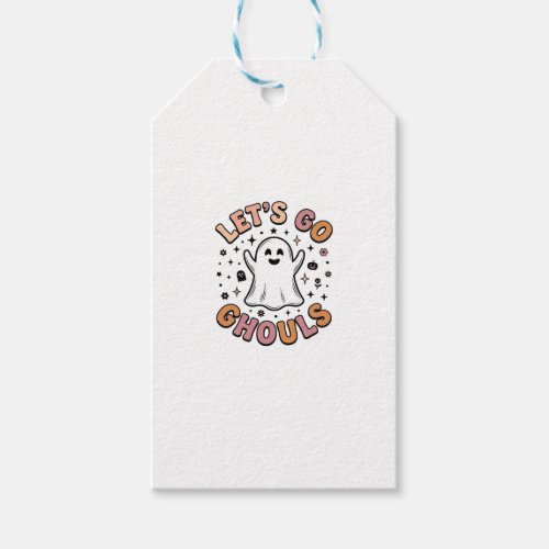 Let’s Go Ghouls Cute Halloween Ghost  Gift Tags