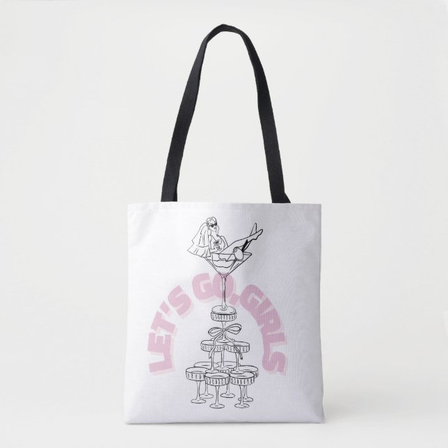 Let’s Go Girls Bachelorette Design | Bride Tote Bag (Front)