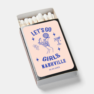 Let’s Go Girls Cowgirl Bachelorette Party Western Matchboxes