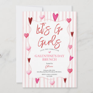 Let’s Go Girls Galentine’s Day Brunch Invitation