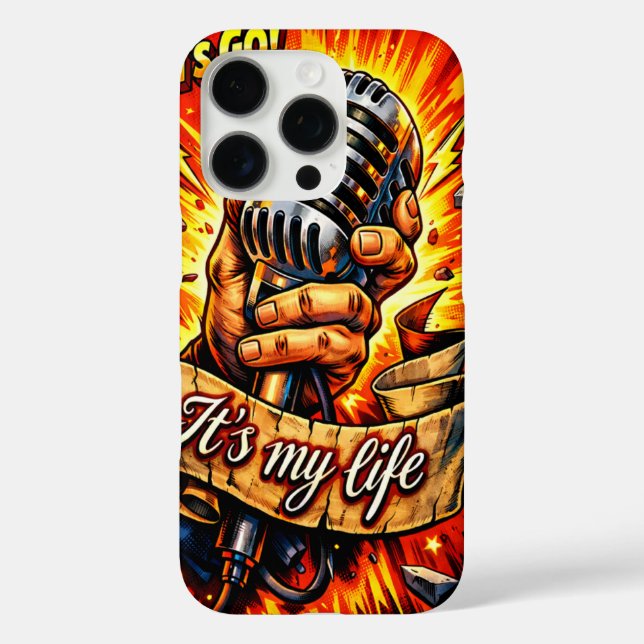 Let’s Go! Rock & Music Inspired Comic Book Artwork Case-Mate iPhone Case (Back)
