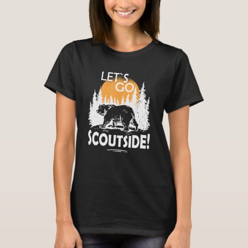 Lets Go Scoutside Cub Master Scouting T_Shirt