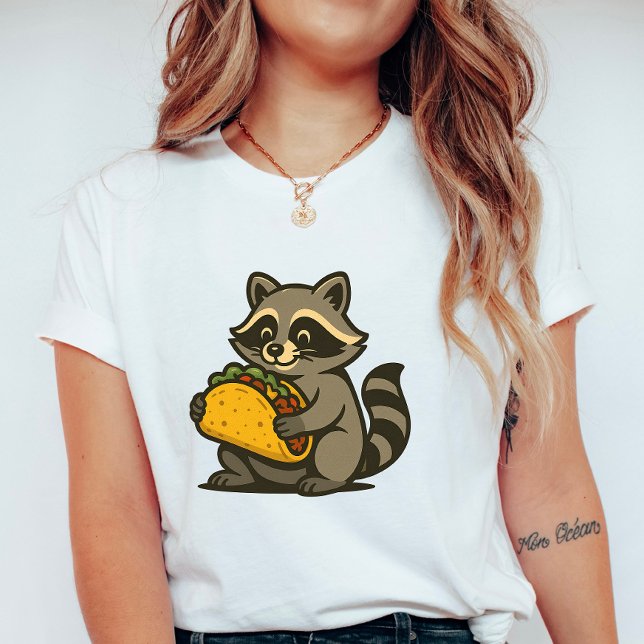Let’s Go Taco Raccoon, Summer Fun Ladies  T-Shirt (Creator Uploaded)