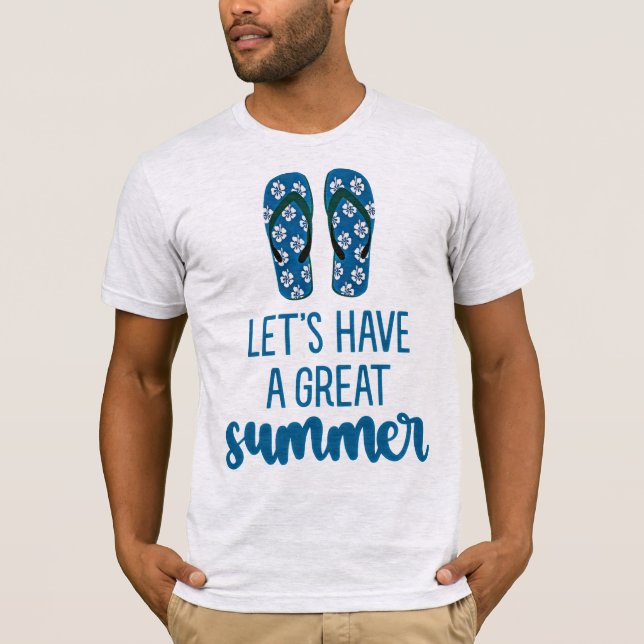  “Let’s Have a Great Summer” - Men’s Beach Vibes  T-Shirt (Front)