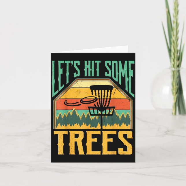 Let’s Hit Some Trees Funny Disc Golf Player  Card (Front)