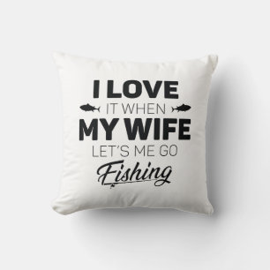 Let’s Me Go Fishing Throw Pillow