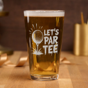 Let’s Par Tee Custom Golf Gift Etched Pint Glass