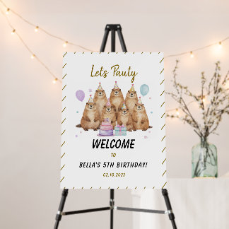 Let’s Party Groundhog 5th Birthday – Fun Kids Foam Board