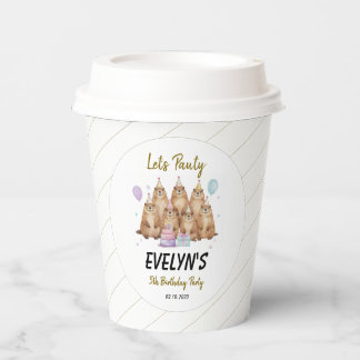 Let’s Party Groundhog 5th Birthday – Fun Kids  Paper Cups