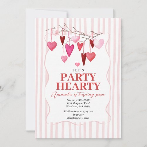 Let’s Party Hearty Pink Hearts Birthday