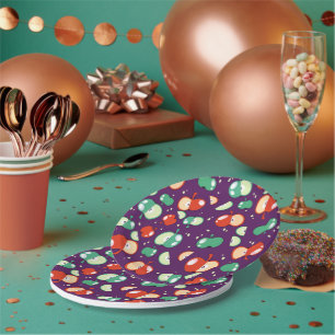 Let’s Party Started – Pop Apple on Purple Paper Plates