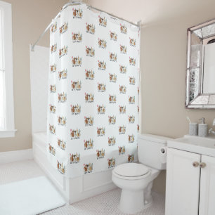 Let’s Pawty Cute Dogs Party Celebration Dog Lovers Shower Curtain