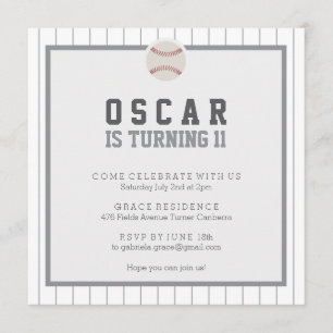 Let’s Play Baseball Birthday Party Invitation