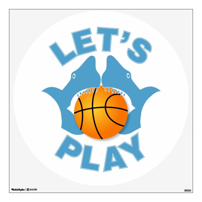 Let’s play basketball wall sticker (Front)