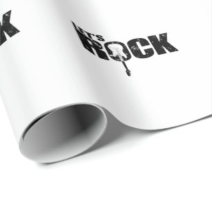 Let’s Rock Guitar Music Style Genre Rockband Wrapping Paper