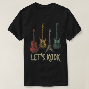 Let’s Rock Retro Guitar Music Lover Shirt