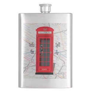 Let’s Spill the Tea – London Tube Map Red Phone Flask