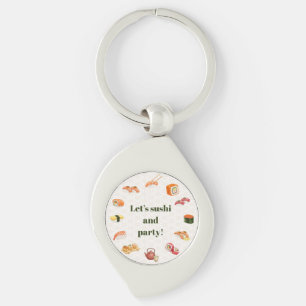 Let’s sushi and party! keychain