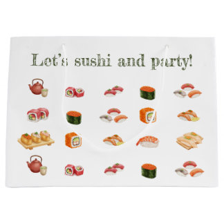 Let’s sushi and party! large gift bag