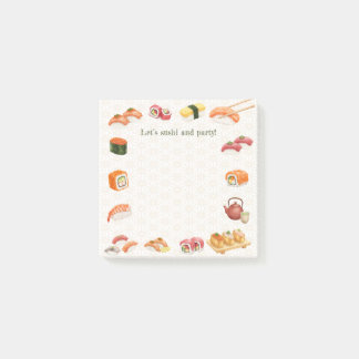 Let’s sushi and party! post-it notes