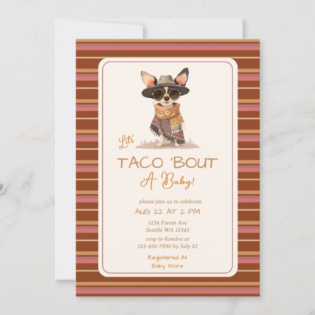 Let’s Taco Bout A Baby Shower Fiesta Invitation (Front)