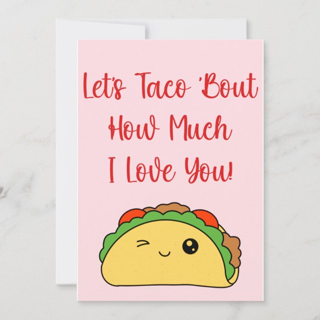 Let’s Taco ‘Bout How Much I Love You Holiday Card (Front)